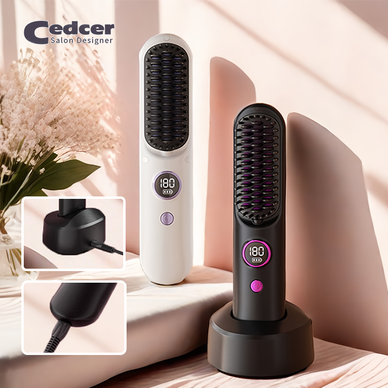 Cedcer Negative Ion Cordless Hair Straightening Brush